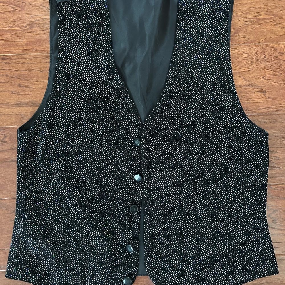 Black and White Polka Dot Vest